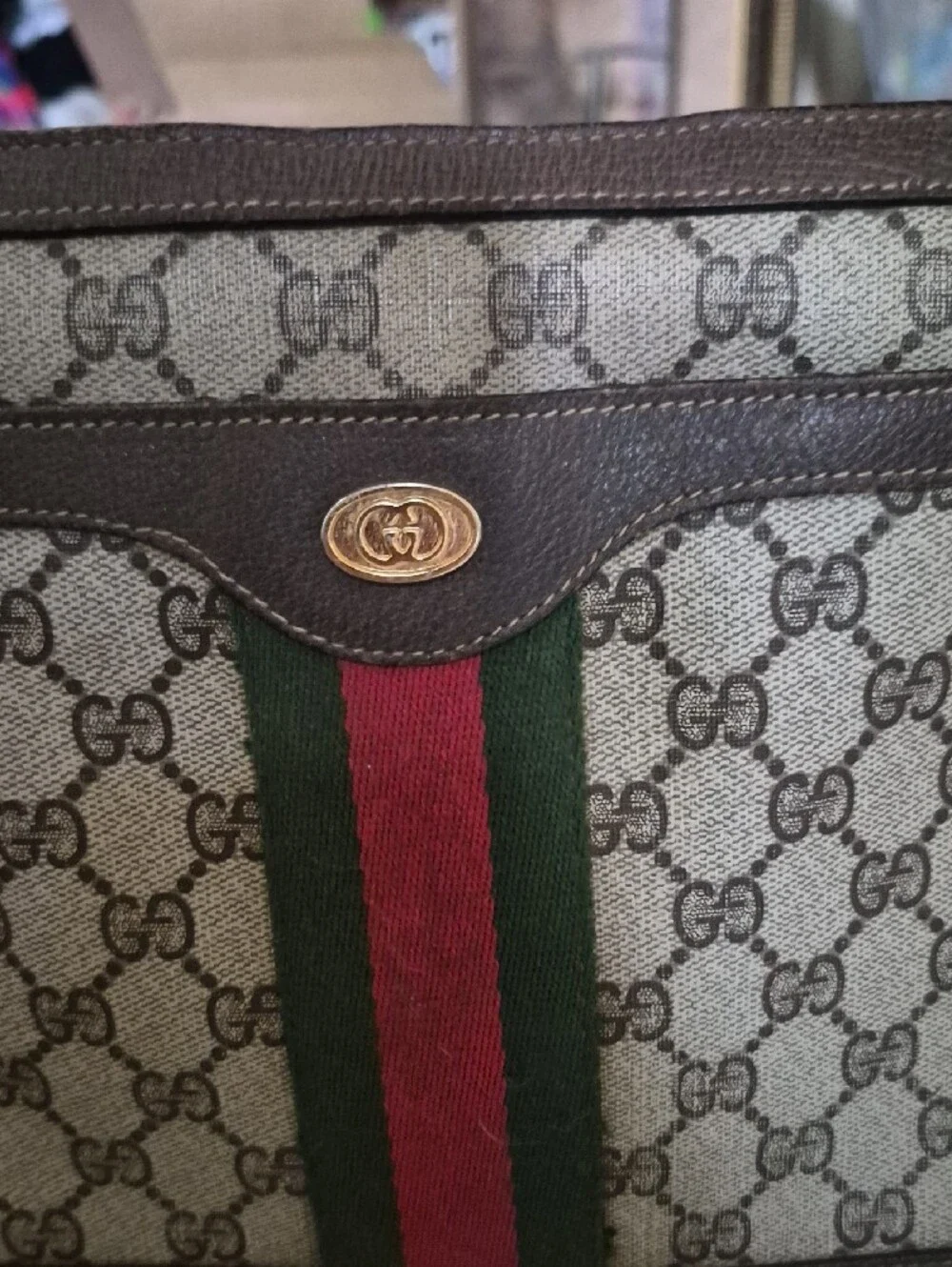 ✨ Vintage Gucci ✨ Iconic GG Monogram Web Stripe Shoulder BagRare Vintage Gucci G